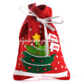 wholesale china factory directly supplier christmas gift bag with beautiful white ribbon